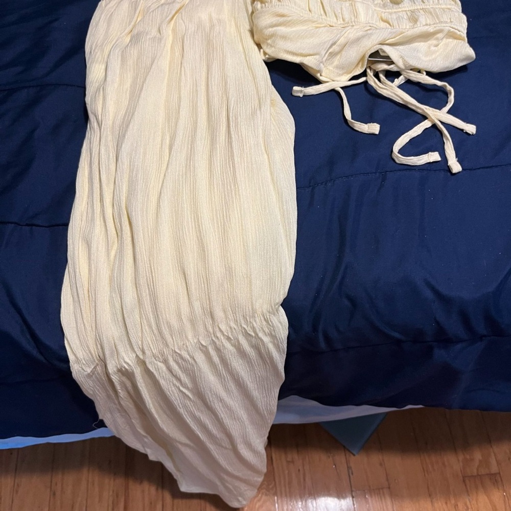 Cream Maxi Skirt and Top Set